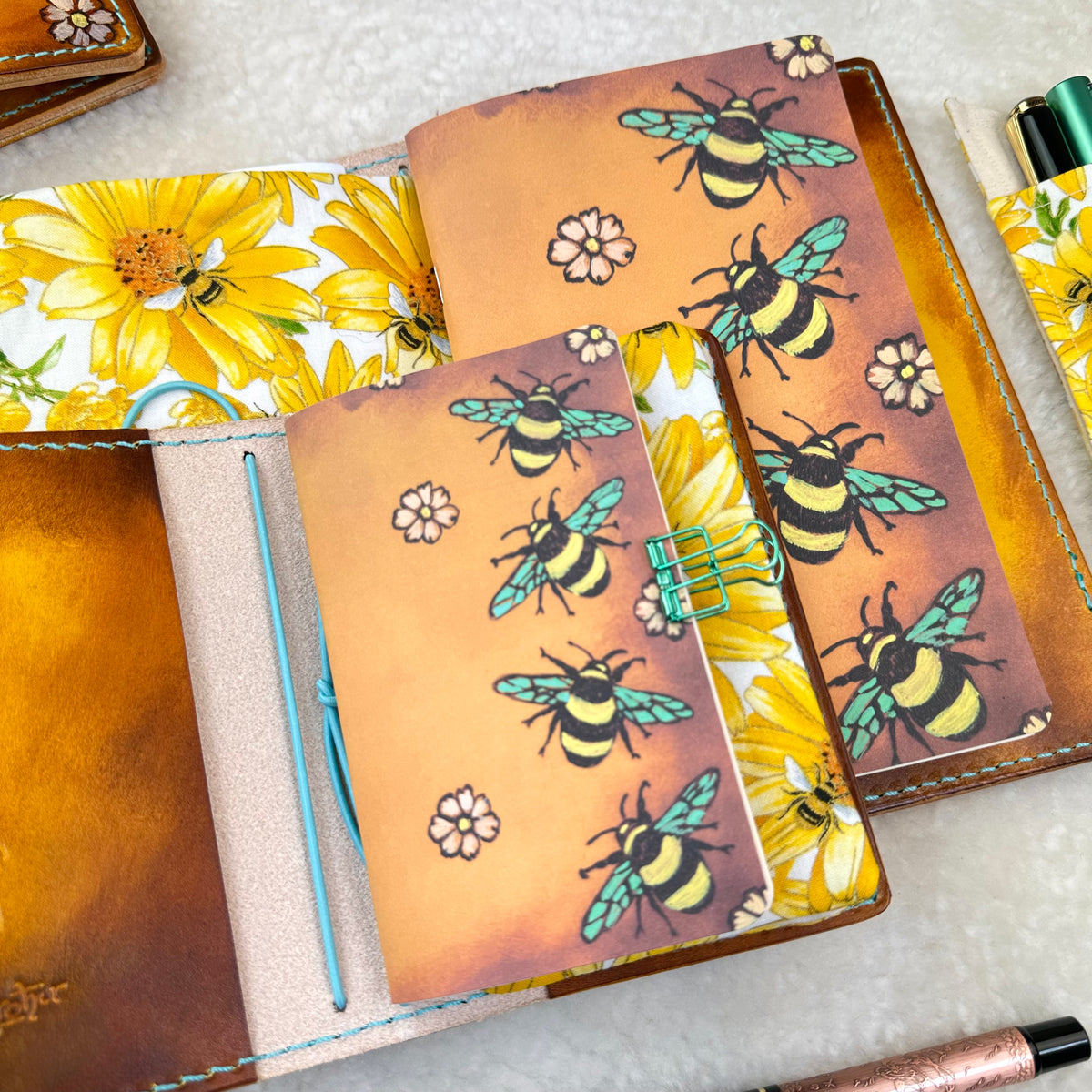 Burning Bees A6, Field Notes / Moleskine Pocket, Passport, A7 Small Si