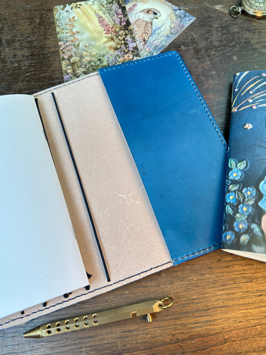 A5 Extra Wide Midnight Bunnylove Journal – ElrohirLeather